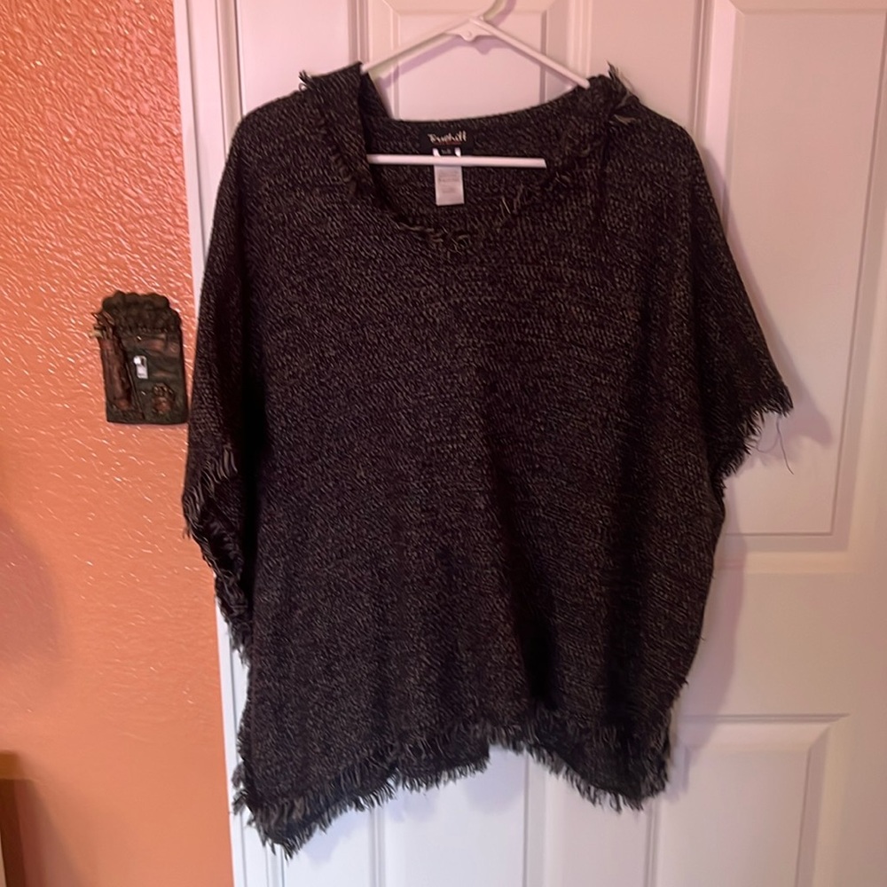 Blue and gold Truehitt poncho. Size Medium/Large